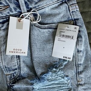 Good American Blue Distressed Denim Jeans